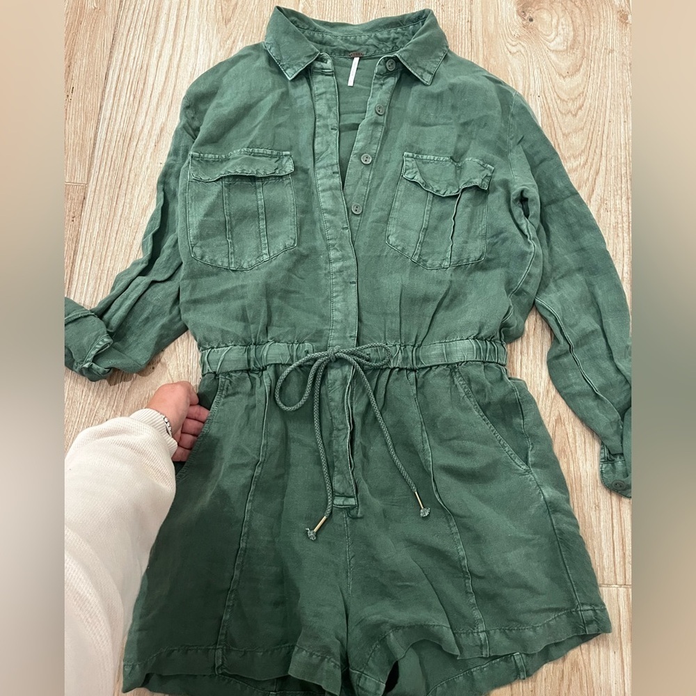 Young Fabulous & Broke Lake Side Romper in Palm Pigment - Picture 5 of 6